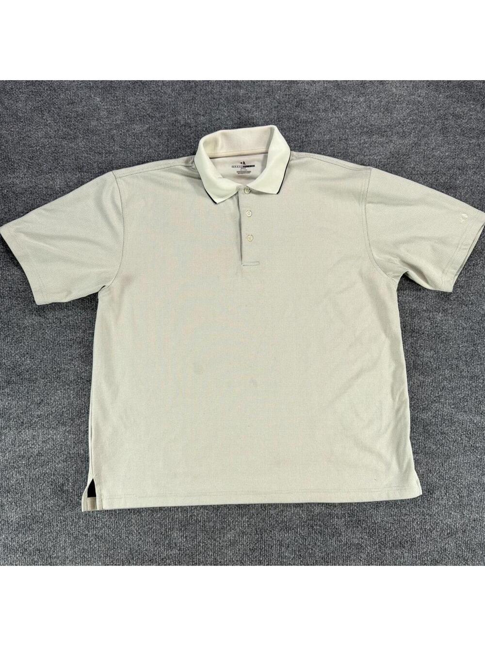 Grand Slam Golf Classic Polo Shirt Beige Size Large - Textured, Lightweight